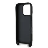 Husa tip carte Karl Lagerfeld compatibila cu iPhone 16 Pro, piele PU, Negru