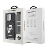 Husa tip carte Karl Lagerfeld compatibila cu iPhone 16 Pro, piele PU, Negru