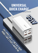 Ldnio 220V 65W, 2xUSB-A + 2xUSB-C + AC, Desktop 2500W, white - A4610