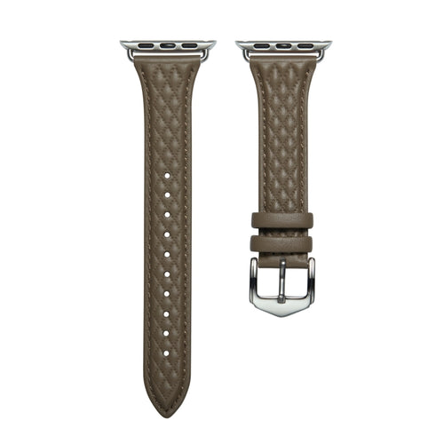 Curea piele compatibila cu Watch Series 3 42mm, Watch Series 4 44mm, Maro