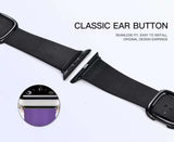 Curea COTECi piele compatibila cu Watch Series 3 42mm, Watch Series 4 44mm, Verde