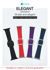 Curea COTECi piele compatibila cu Watch Series 3 42mm, Watch Series 4 44mm, Verde