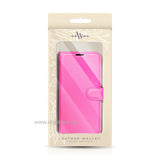Husa tip carte OEM compatibila cu iPhone 13 Pro Max, MagSafe/Magnetic, piele, Roz