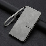 Husa tip carte OEM compatibila cu iPhone 16, MagSafe/Magnetic, piele ecologica, Gri