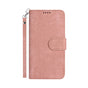 Husa tip carte OEM compatibila cu iPhone 15 Pro, MagSafe/Magnetic, piele eco, Roz