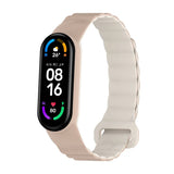 Curea silicon compatibila cu Xiaomi Mi Band 3, Xiaomi Mi Band 4, Bej