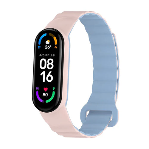 Curea silicon compatibila cu Xiaomi Mi Band 3, Xiaomi Mi Band 4, Bej