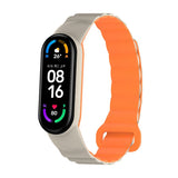 Curea silicon compatibila cu Xiaomi Mi Band 3, Xiaomi Mi Band 4, Bej