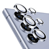 Husa compatibila cu Galaxy S24 Ultra, Transparent, sticla securizata, metal, Alb