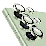 Husa compatibila cu Galaxy S24 Ultra, Transparent, sticla securizata, metal, Alb