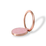 Inel suport telefon Popsocket Shine Grid, metalic, alb-auriu