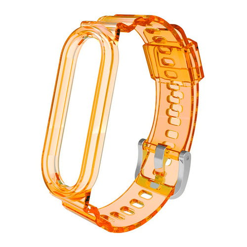 Curea silicon compatibila cu Xiaomi Mi Band 3, Xiaomi Mi Band 4, Portocaliu