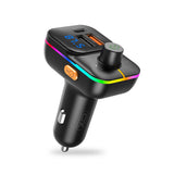 Transmitator FM Auto XO Bcc09 25W Bluetooth 5 0 USB-A USB-C Lumina Ambientala