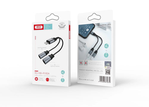 Adaptor XO Lightning la 2 X Lightning, NB-R160A – Negru