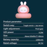 Lampa de Noapte pentru Copii Superfire Adorable Bunny (Iepuras), USB, 1200mAh