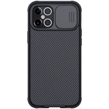 Husa Nillkin compatibila cu iPhone 15, Antisoc, policarbonat, Negru