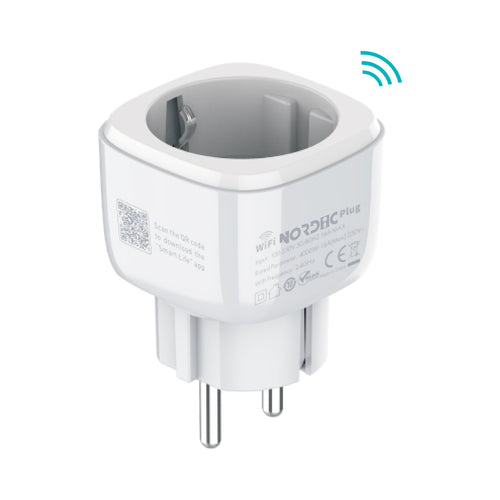 Priza inteligenta Nordic Smart Plug 16A, Wi-Fi, Tuya/Smart Life, Alb
