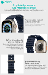 Curea COTECi silicon compatibila cu Watch 42mm, Watch 44mm, Verde