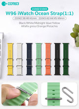 Curea COTECi silicon compatibila cu Watch 42mm, Watch 44mm, Verde