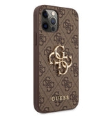Husa Guess compatibila cu iPhone 14 Pro, piele, Maro