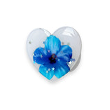Suport telefon Popsocket Heart/Flower, Albastru