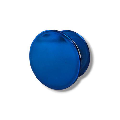 Suport si grip Popsocket Shiny Metallic, lucios, albastru