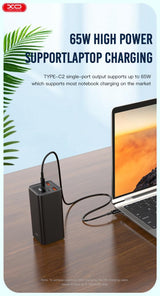 Baterie externa XO PB97, 20000mAh, 65W, display digital
