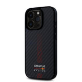 Husa telefon pentru Apple iPhone 16 Pro, Red Bull Carbon Powerbar MagSafe, Neagra
