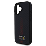 Husa compatibila cu iPhone 16, MagSafe/Magnetic, fibra de carbon, Negru