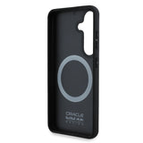 Husa compatibila cu Galaxy S25, MagSafe/Magnetic, fibra de carbon, Negru