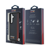 Husa compatibila cu Galaxy S25, MagSafe/Magnetic, fibra de carbon, Negru