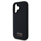 Husa compatibila cu iPhone 16, MagSafe/Magnetic, fibra de carbon, Negru