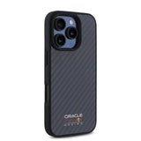 Husa compatibila cu iPhone 16 Pro Max, MagSafe/Magnetic, fibra de carbon, Negru