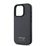 Husa compatibila cu iPhone 16 Pro, MagSafe/Magnetic, fibra de carbon, Negru