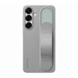 Husa cu inel Samsung compatibila cu Galaxy S25, silicon, Gri