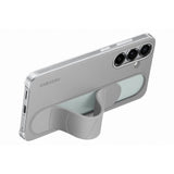 Husa cu inel Samsung compatibila cu Galaxy S25 Plus, silicon, Gri