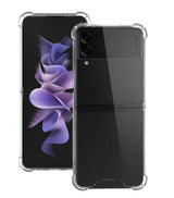 Husa tip carte Nordic compatibila cu Galaxy Z Flip 3, Transparent, policarbonat, Transparent