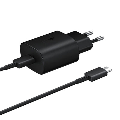 Incarcator Samsung 25W, USB-C, 3A, EP-TA800EBE + Cablu EP-DA905BBE, Negru
