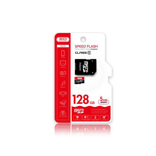 Card de memorie Micro SD XO 128GB, Clasa 10 + adaptor SD