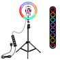 Suport trepied 200cm cu Lampa LED Selfie Light RGB 32cm