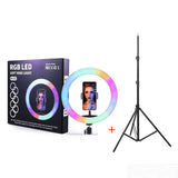 Suport trepied 200cm cu Lampa LED Selfie Light RGB 32cm