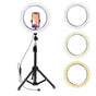 Suport trepied 200cm cu LED Selfie Light 26cm, Alb
