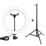 Suport trepied 200cm cu LED Selfie Light 26cm, Alb