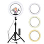 Suport trepied 200 cm cu LED Selfie Light 56 cm, 3 lumini albe