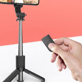 Selfie stick cu Trepied si Telecomanda Bluetooth L11 Mini – Negru