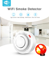 Detector de Fum Tuya Wi-Fi 3V, Alb