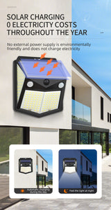 Lampa Solara de Perete Superfire FF6-H, 40W, 310lm, 1200mAh, IP54