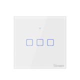Intrerupator inteligent Sonoff T0 TX 3C, touch, 3 canale, alb