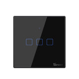 Intrerupator inteligent Sonoff T3 EU TX 3C, touch, 3 canale, negru