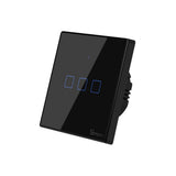 Intrerupator inteligent Sonoff T3 EU TX 3C, touch, 3 canale, negru